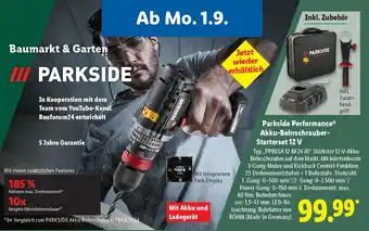 Lidl Parkside Performance Akku-Bohrschrauber Starterset 12 V Angebot