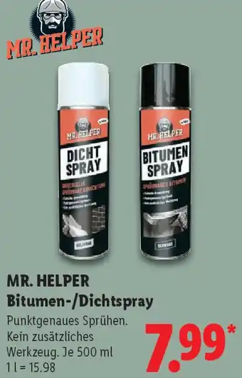 Lidl MR. HELPER Bitumen-/Dichtspray Angebot