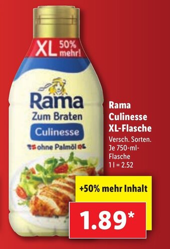 Lidl Rama Culinesse XL Flasche Angebot