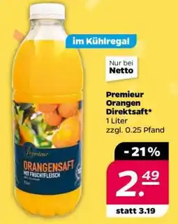 NETTO Premieur Orangen- Direktsaft Angebot