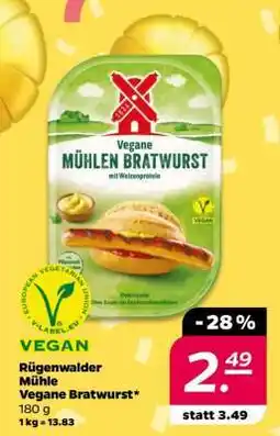 NETTO Rügenwalder Mühle Vegane Bratwurst Angebot