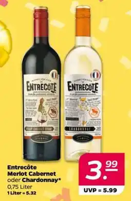 NETTO Entrecôte Merlot Cabernet oder Chardonnay Angebot