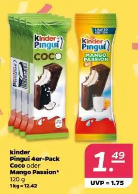 NETTO kinder Pingui 4er-Pack Coco oder Mango Passion Angebot
