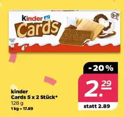 NETTO kinder Cards 5 x 2 Stück Angebot