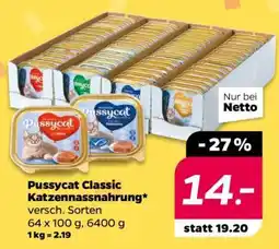 NETTO Pussycat Classic Katzennassnahrung Angebot
