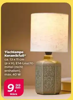 NETTO Tischlampe Keramikfuß Angebot