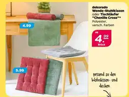 NETTO dekorado Wende-Stuhlkissen oder Tischläufer 'Chenille Cross' Angebot