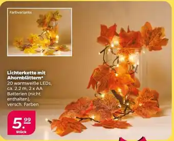 NETTO Lichterkette mit Ahornblättern Angebot