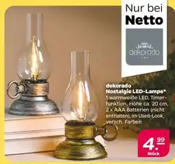 NETTO dekorado Nostalgie LED-Lampe Angebot