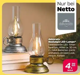 NETTO dekorado Nostalgie LED-Lampe Angebot