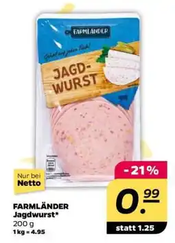 NETTO FARMLÄNDER Jagdwurst Angebot