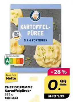 NETTO CHEF DE POMME Kartoffelpüree Angebot