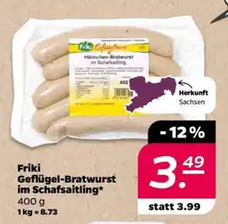 NETTO Friki Geflügel-Bratwurst im Schafsaitling Angebot