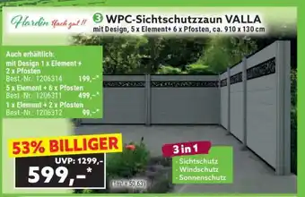 Norma WPC-Sichtschutzzaun VALLA Angebot