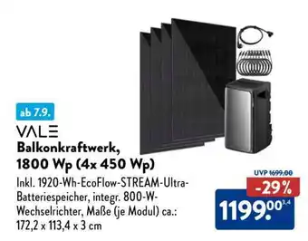 Aldi Süd Balkonkraftwerk, 1800 Wp (4x 450 Wp) Angebot