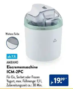 Aldi Süd AMBIANO Eismaschine ICM-2PC Angebot