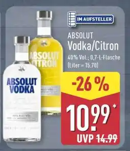 Aldi Nord ABSOLUT Vodka/Citron Angebot