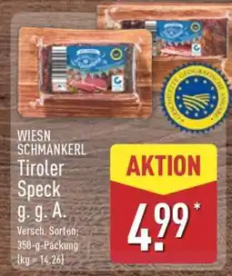 Aldi Nord WIESN SCHMANKERL Tiroler Speck g. g. A Angebot