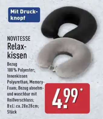 Aldi Nord NOVITESSE Relaxkissen Angebot