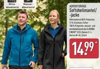 Aldi Nord ADVENTURIDGE Softshellmantel/-jacke Angebot