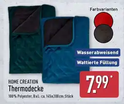 Aldi Nord HOME CREATION Thermodecke Angebot