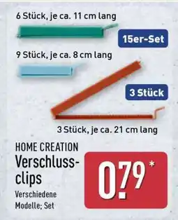 Aldi Nord HOME CREATION Verschlussclips Angebot