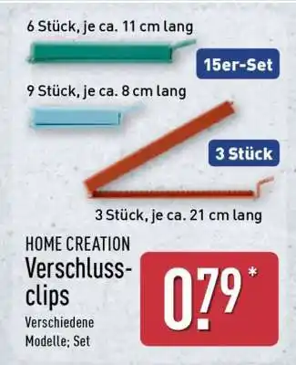 Aldi Nord HOME CREATION Verschlussclips Angebot