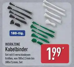 Aldi Nord WORKZONE Kabelbinder Angebot