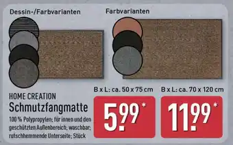 Aldi Nord HOME CREATION Schmutzfangmatte Angebot