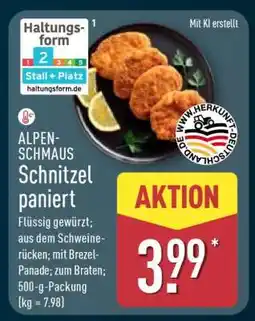 Aldi Nord ALPEN-SCHMAUS Schnitzel paniert Angebot
