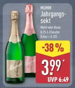 Aldi Nord Mumm Jahrgangssekt Angebot