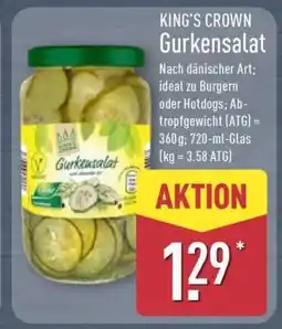 Aldi Nord KING’S CROWN Gurkensalat Angebot