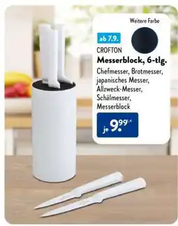 Aldi Nord CROFTON Messerblock, 6-tlg Angebot
