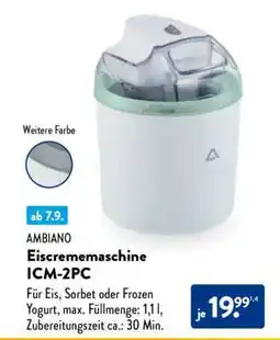 Aldi Nord AMBIANO Eismaschine ICM-2PC Angebot