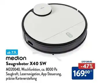 Aldi Nord medion Saugroboter X40 SW Angebot