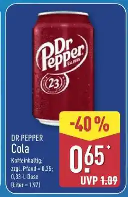 Aldi Nord DR PEPPER Cola Angebot