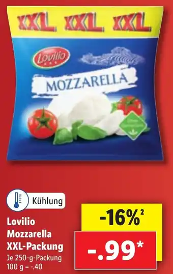 Lidl Lovilio Mozzarella XXL Packung Angebot