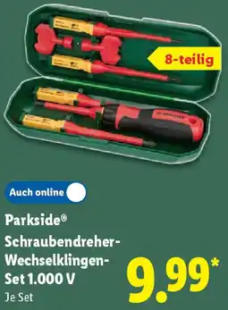 Lidl Parkside Schraubendreher Wechselklingen Set 1.000 V Angebot