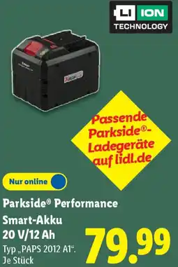 Lidl Parkside Performance Smart-Akku 20 V/12 Ah Angebot