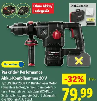 Lidl Parkside Performance Akku-Kombihammer 20 V Angebot
