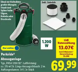 Lidl Parkside Absauganlage Angebot