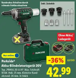 Lidl Parkside Akku-Blindnietsetzgerät 20V Angebot