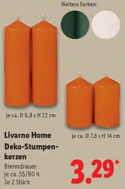 Lidl Livarno Home Deko-Stumpenkerzen Angebot