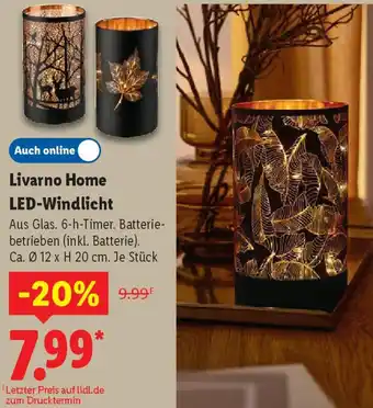 Lidl Livarno Home LED-Windlicht Angebot