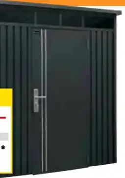 OBI Premium Metall-Gerätehaus Pultdach Firstline Angebot