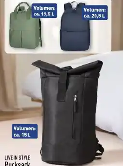 Aldi Nord Live in Style Rucksack Angebot