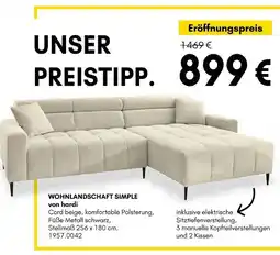 Hardeck WOHNLANDSCHAFT SIMPLE von hardi Angebot
