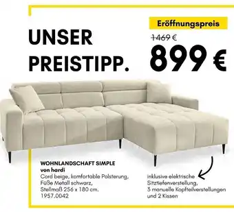 Hardeck WOHNLANDSCHAFT SIMPLE von hardi Angebot