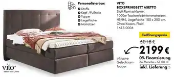 Hardeck Vito boxspringbett asetto Angebot