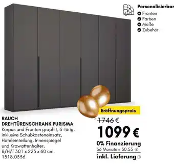 Hardeck Rauch drehtürenschrank purisma Angebot
